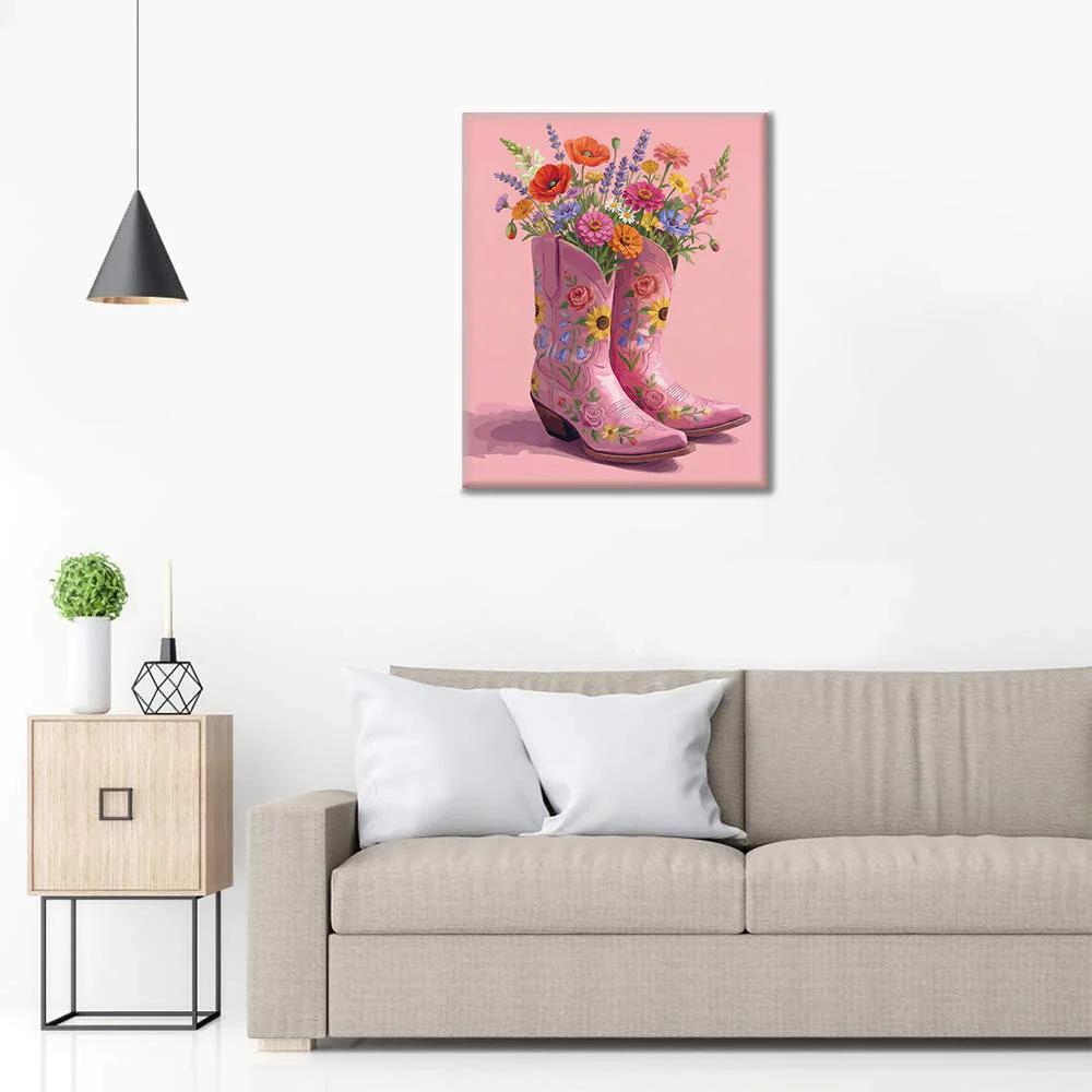 Boots And Blooms - Paint by Numbers - Image 3