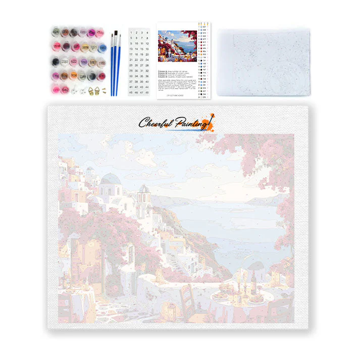 Santorini - Paint by Numbers - Image 4